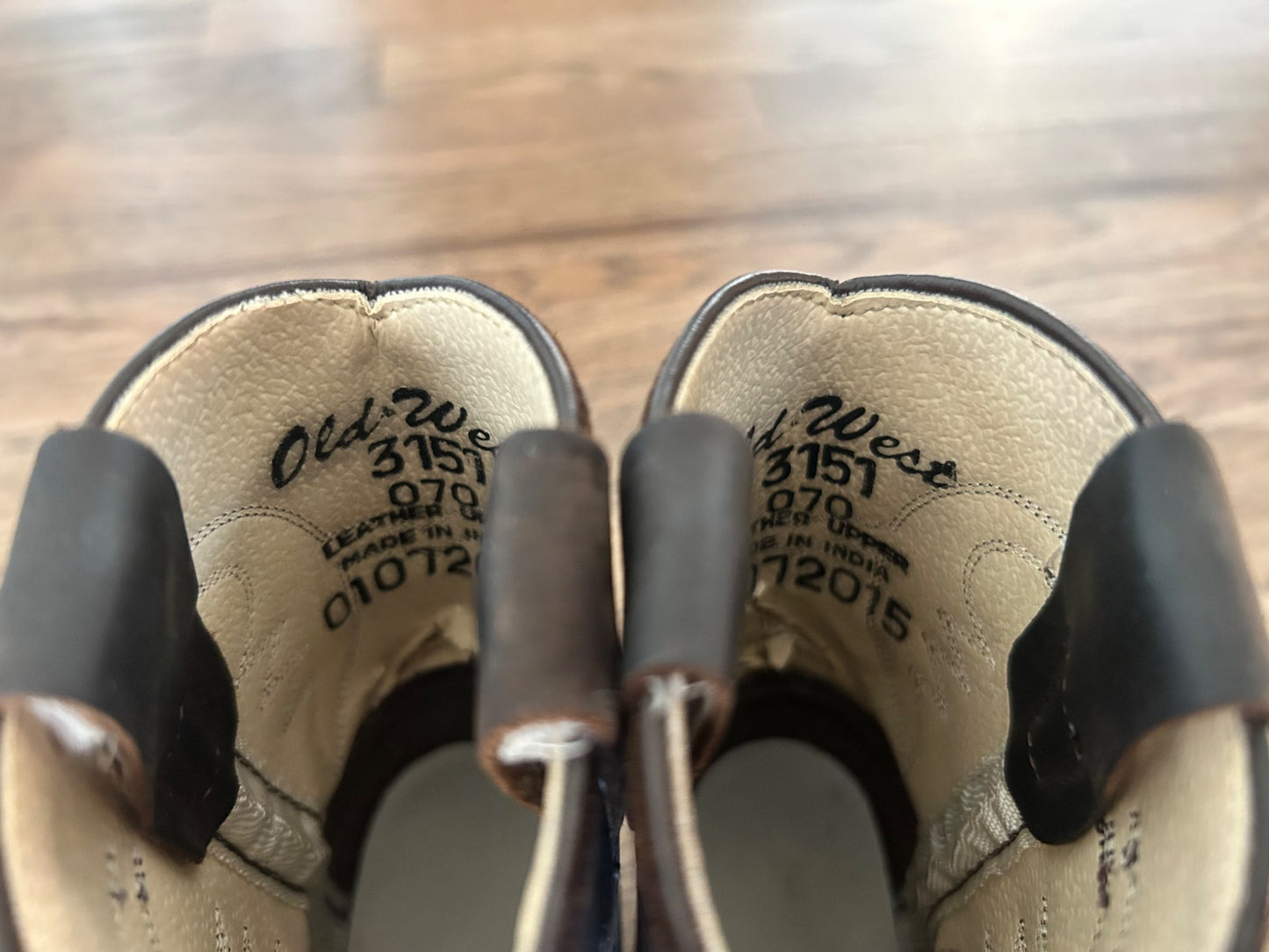 Old West Sz 7 Toddler Leather Cowboy Boots (MSRP $85), Shoes 7 (Walkers:12-24 mth)