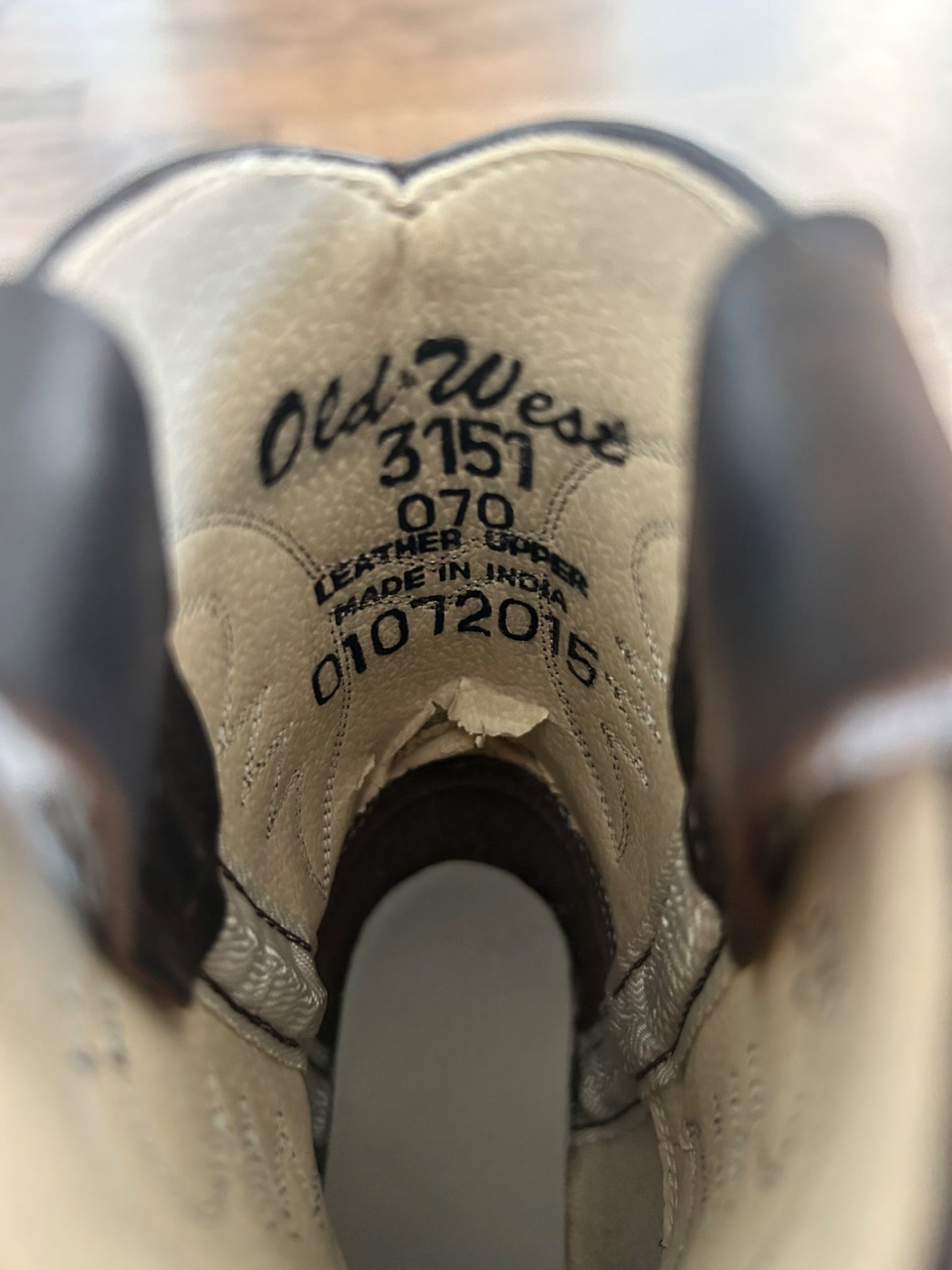 Old West Sz 7 Toddler Leather Cowboy Boots (MSRP $85), Shoes 7 (Walkers:12-24 mth)