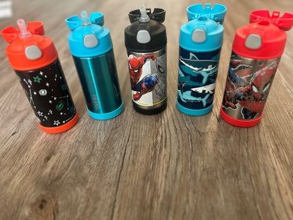 5 x Thermos Funtainer Water Bottles 12 oz