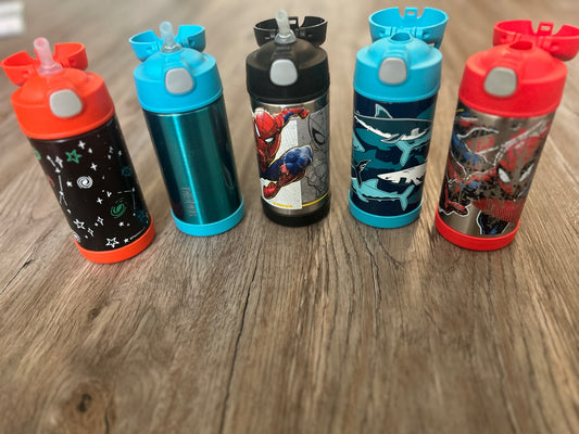 5 x Thermos Funtainer Water Bottles 12 oz