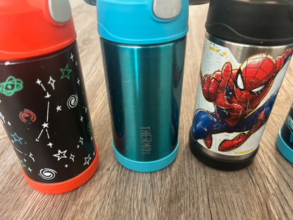 5 x Thermos Funtainer Water Bottles 12 oz