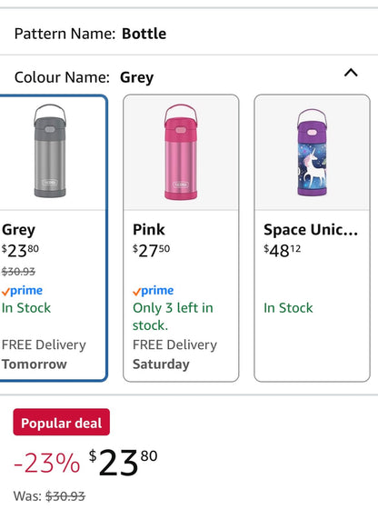 5 x Thermos Funtainer Water Bottles 12 oz