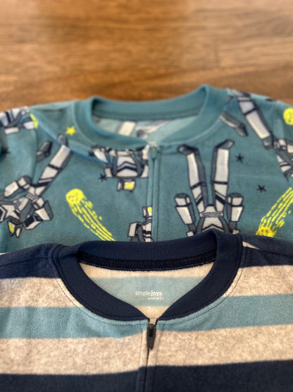 2 x Carters Fleece Pajamas - Sz 7 - Like new, Kids 7 & 8 (small)