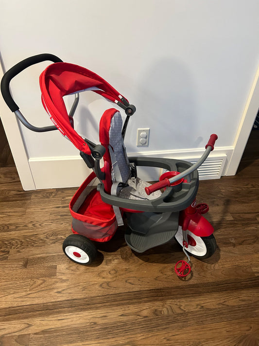 Radio Flyer Stroll 'N Trike Red Toddler Tricycle (MSRP $