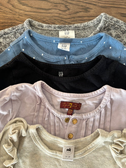 5 x Long sleeve shirts 18-24 mos (7 for All Mankind, Little & Lively, GAP), Kids 24 Month (18-24M)
