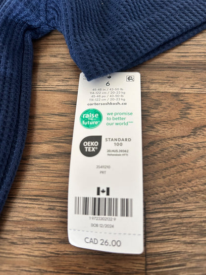 NWT Carter's Size 6 Boys Waffle Pajamas (MSRP $26), Kids 6/6X (extra small)