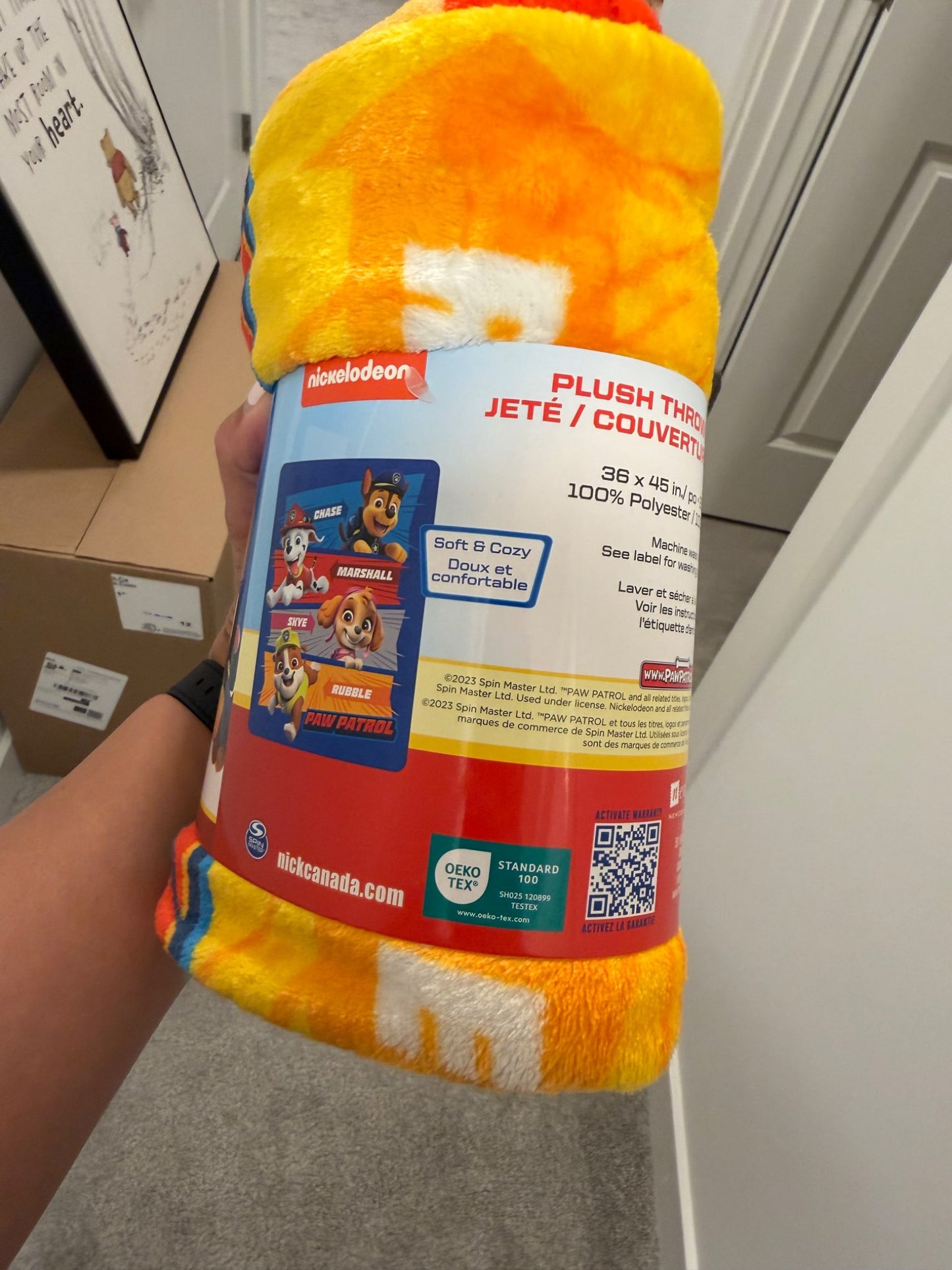 Paw Patrol plush blanket
