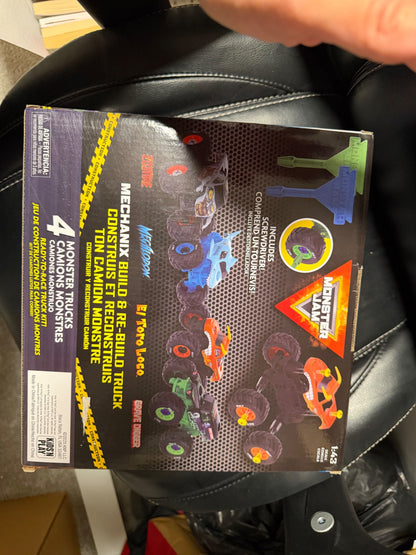 Monster Jam Mechanix Build Rebuild 4 pack