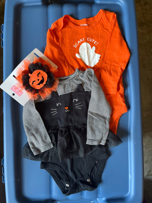 6-12m Girls Halloween Bundle, Kids 9 Month (6-9M)