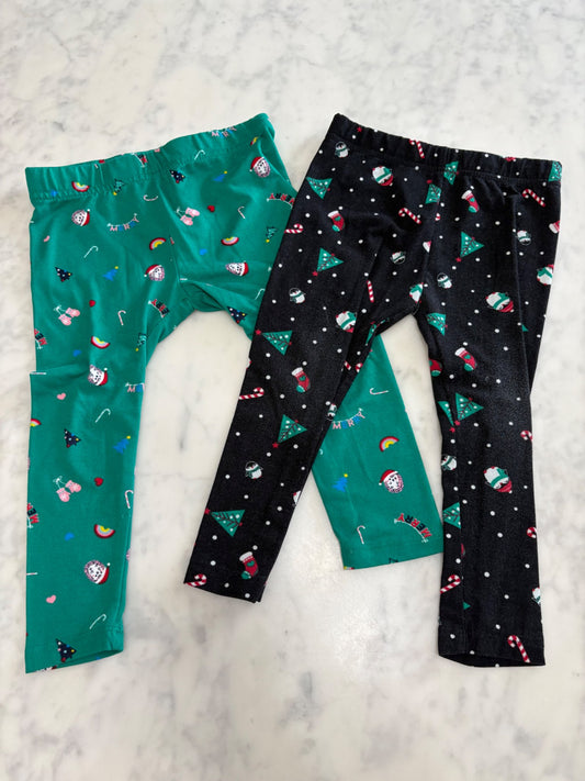 2T Christmas Leggings , Kids 2T
