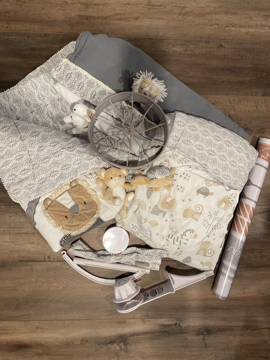 Levtex Kenya crib bedding set + mobile