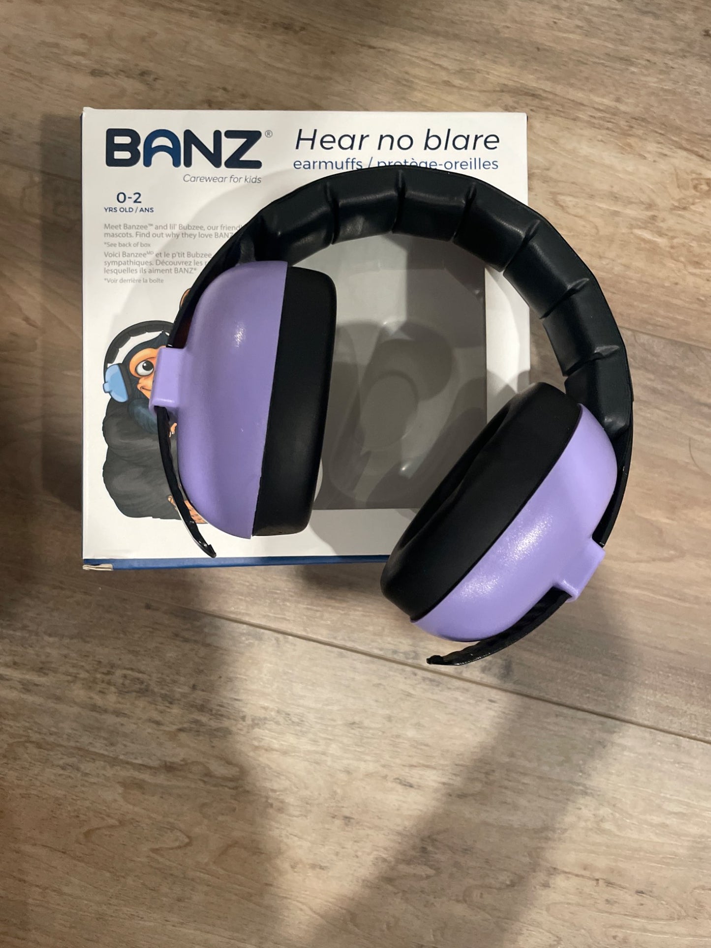 Banz  hear no blare earmuffs. 0-2years