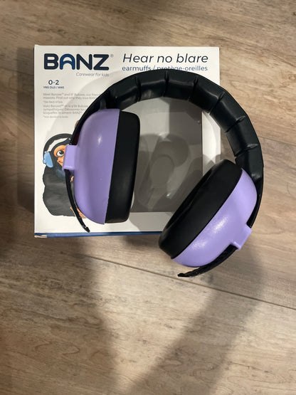 Banz  hear no blare earmuffs. 0-2years