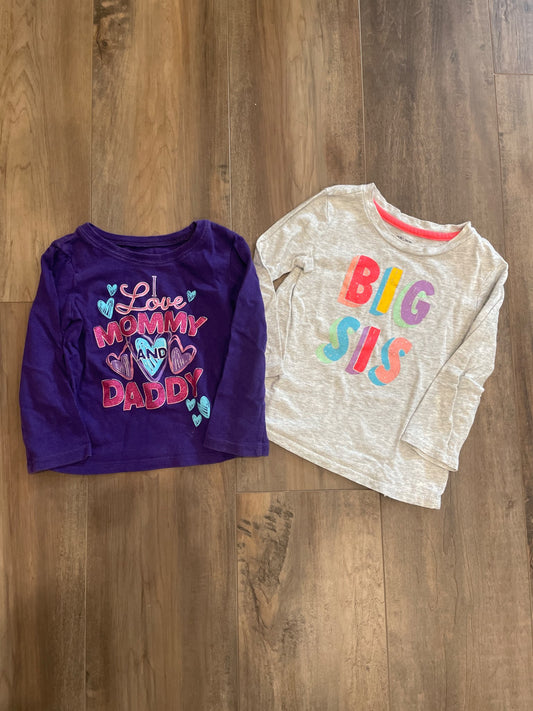 2T long sleeved shirts, Kids 2T