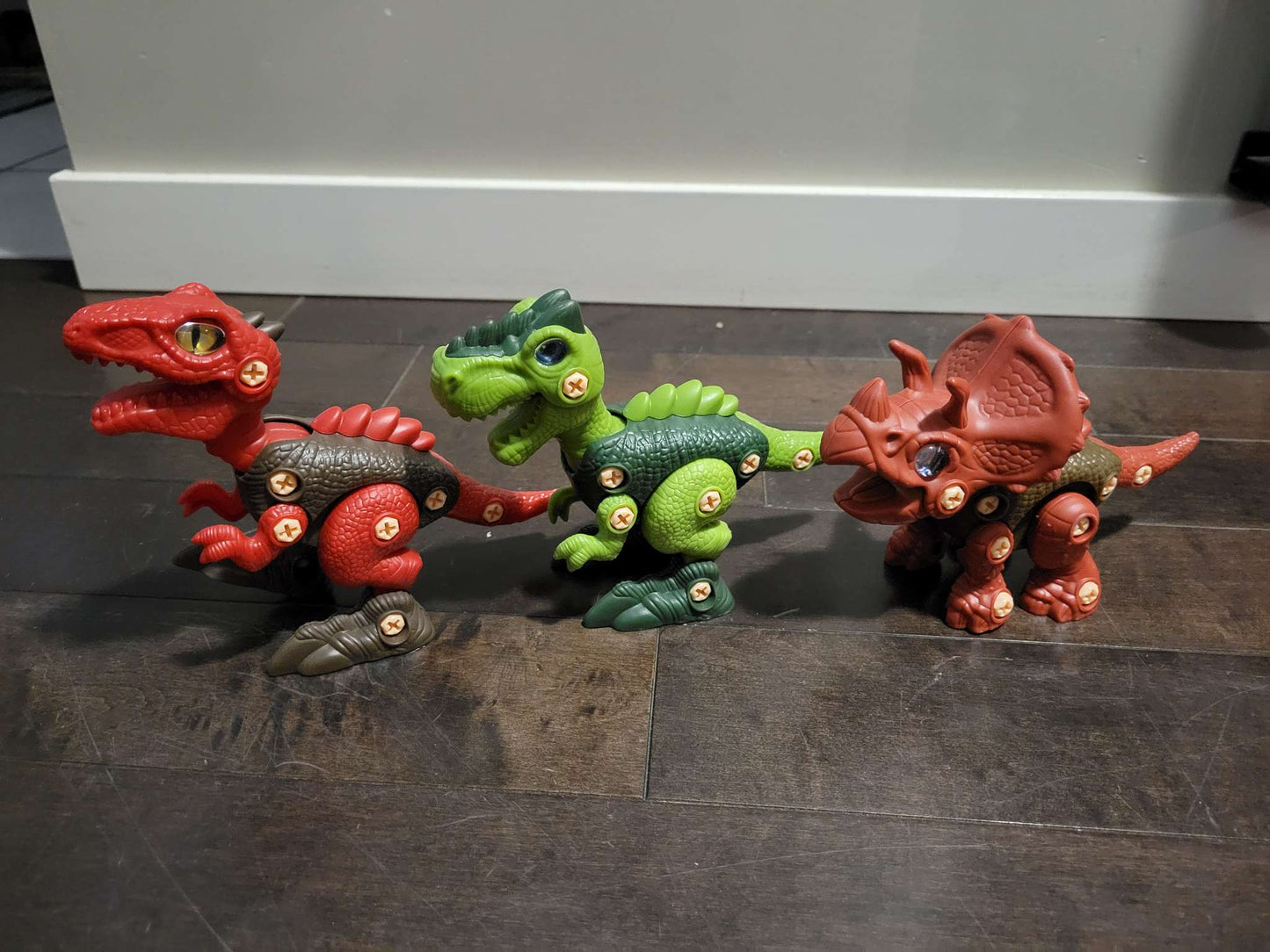 Assembling Jurassic Dinasour building toy