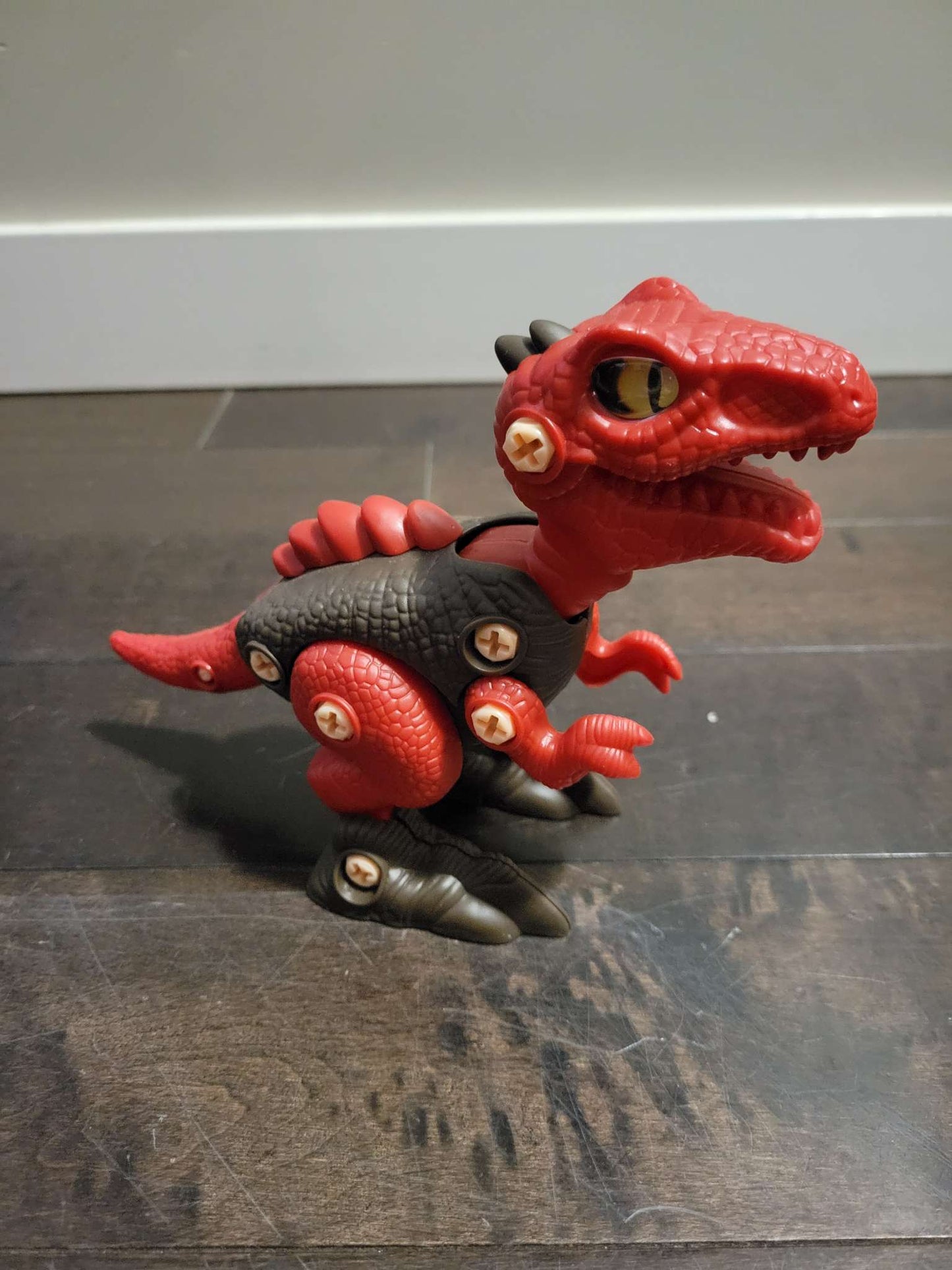 Assembling Jurassic Dinasour building toy