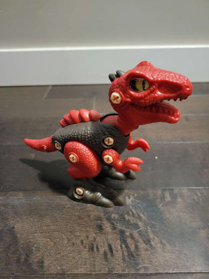 Assembling Jurassic Dinasour building toy