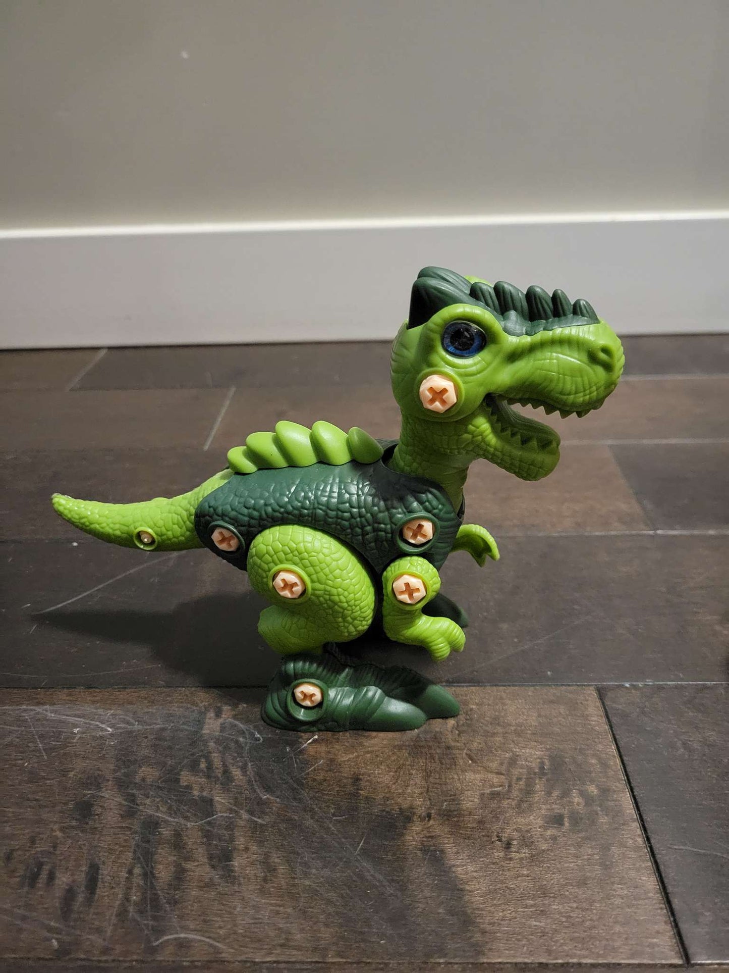 Assembling Jurassic Dinasour building toy