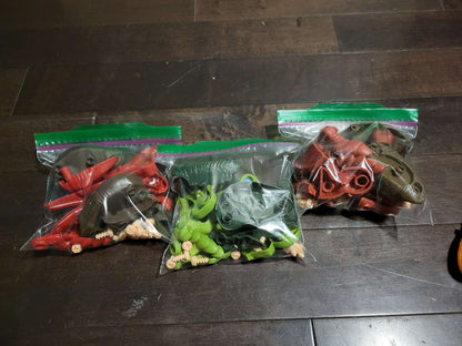 Assembling Jurassic Dinasour building toy