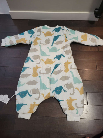 Footless Dinasour sleep sac,  size 90/52, 2T, 3T & 4T+