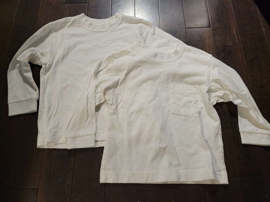 2 white longsleeve shirts, Kids 4/4T