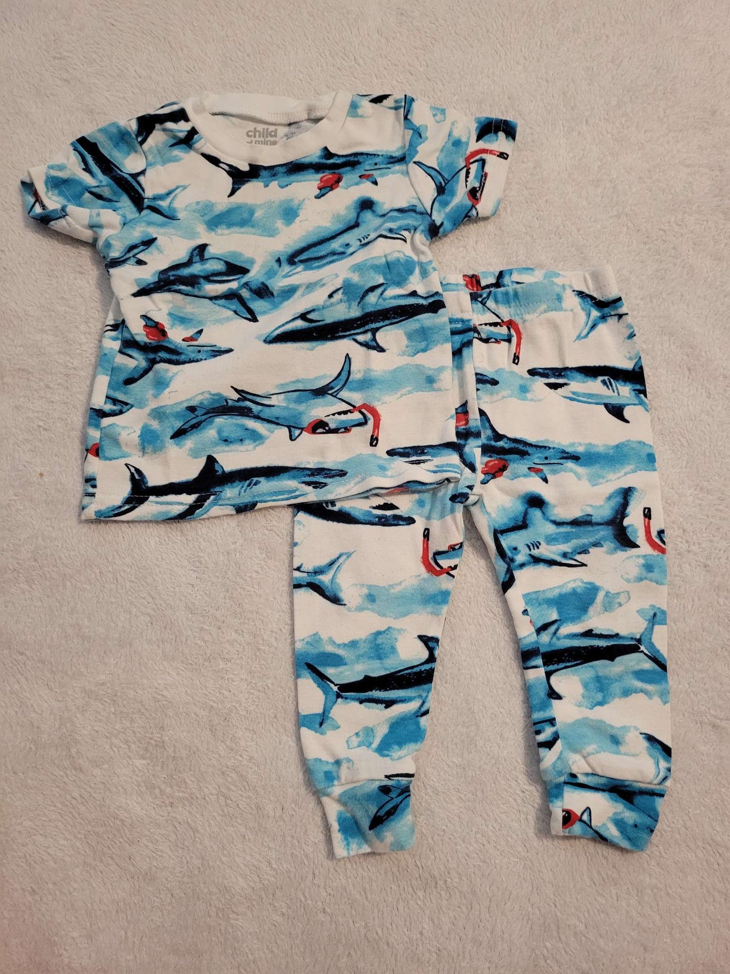 6-9M Shark Pajamas, Kids 9 Month (6-9M)
