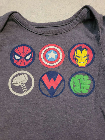 6-9M Marvel Romper, Kids 9 Month (6-9M)