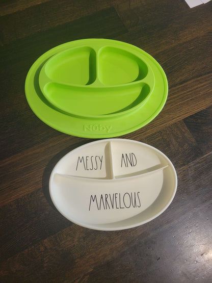Silicone baby plates