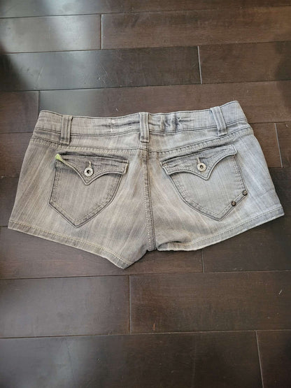 Junior Girls Grey Jean Short, size 5, Kids 16
