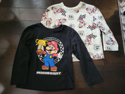 Pair of Mario Kart Longsleeves, Kids 4/4T