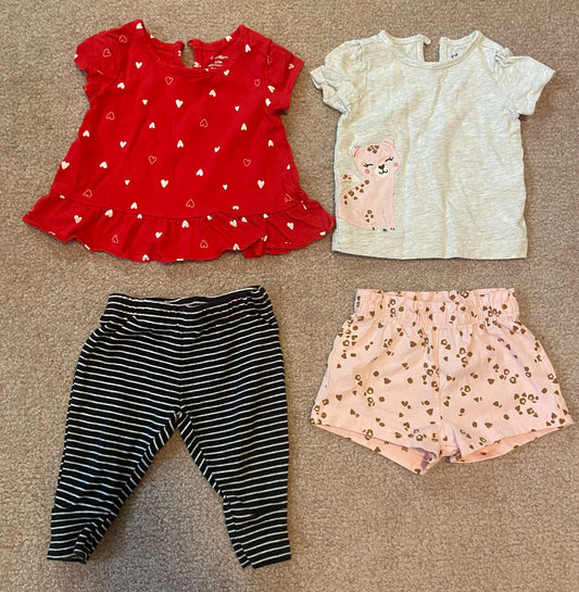 0-3 Month 4-Pack, Shirts, Shorts, Pants, Child of Mine, Kids 3 Month (0-3M)