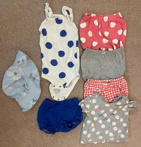 18-Month Summer 7-Pack, Shorts, Hat, Onesie, Shirt, Kids 18 Month (12-18M)