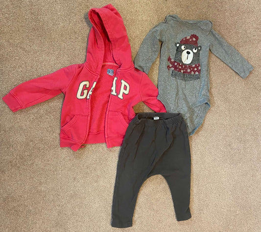 18-24 Month 3-Pack, Hoodie, Onesie & Pants, Kids 24 Month (18-24M)