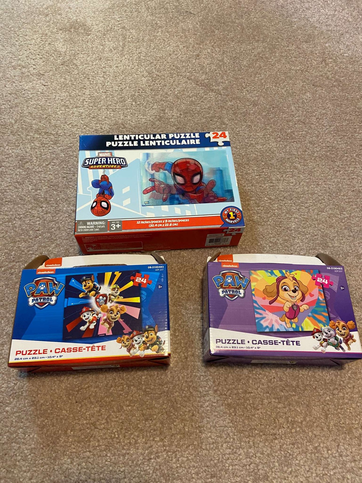 Paw Patrol & Spider-Man Puzzles