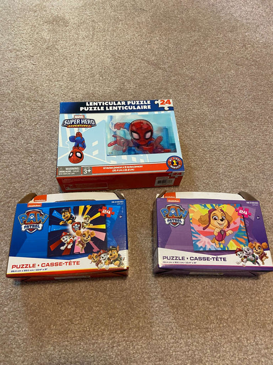 Paw Patrol & Spider-Man Puzzles