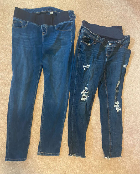 2-Pack Comfy Maternity Pants Old Navy Size 10, Maternity M (8-10)