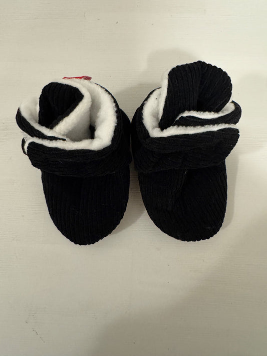 Black Corduroy Baby Crib Shoes , Shoes 0 (Baby: 0-12 mth)