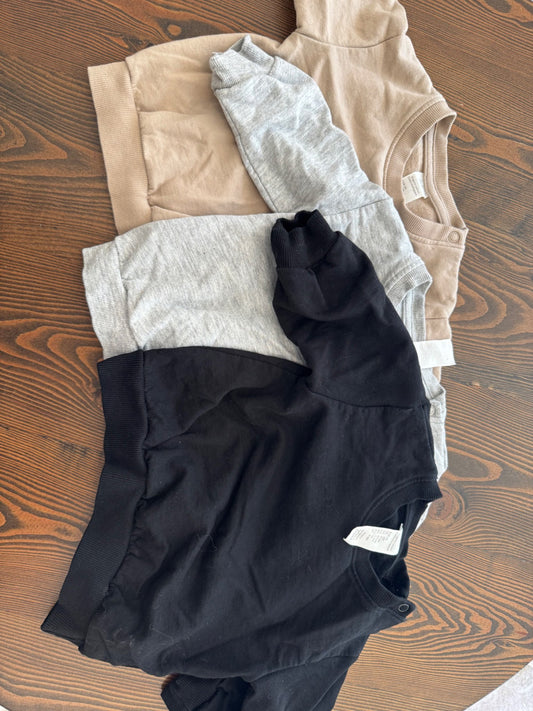 3 Pack H&M Sweatshirts, Kids 6 Month (3-6M)