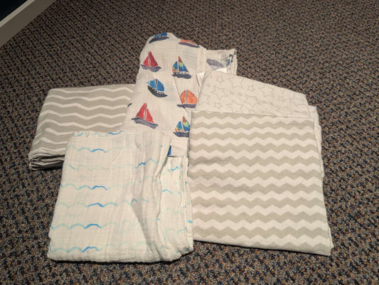 4 receiving blankets