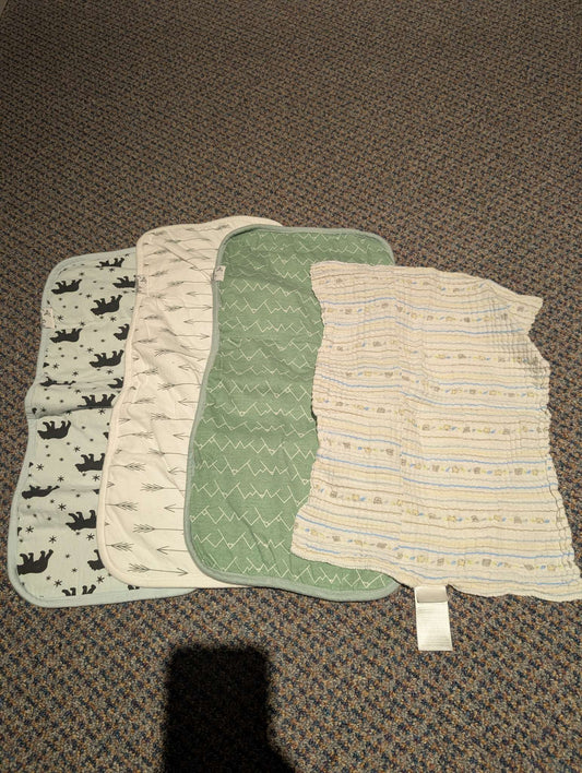 4 burp cloths