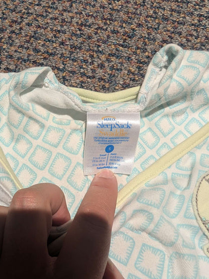 Halo sleepsack swaddle , 0-6 Months (Small)