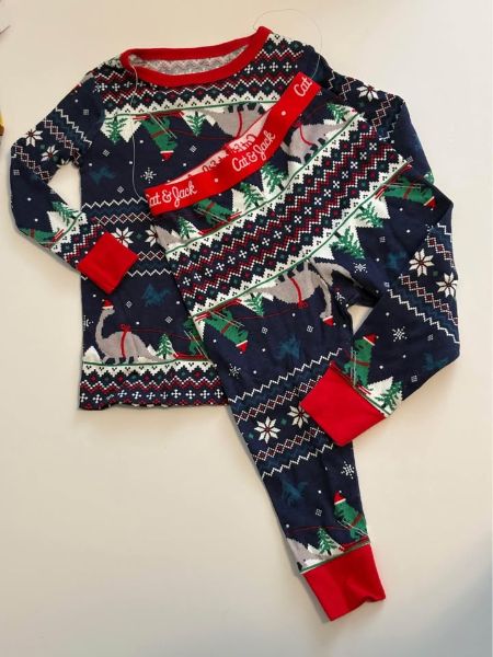 Cat & Jack 18 Months Christmas Dinosaurs Two Piece Sleepwear *BNWT*, Kids 18 Month (12-18M)