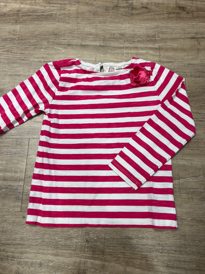 *Osh kosh 5T striped pink top with flower, Kids 5/5T