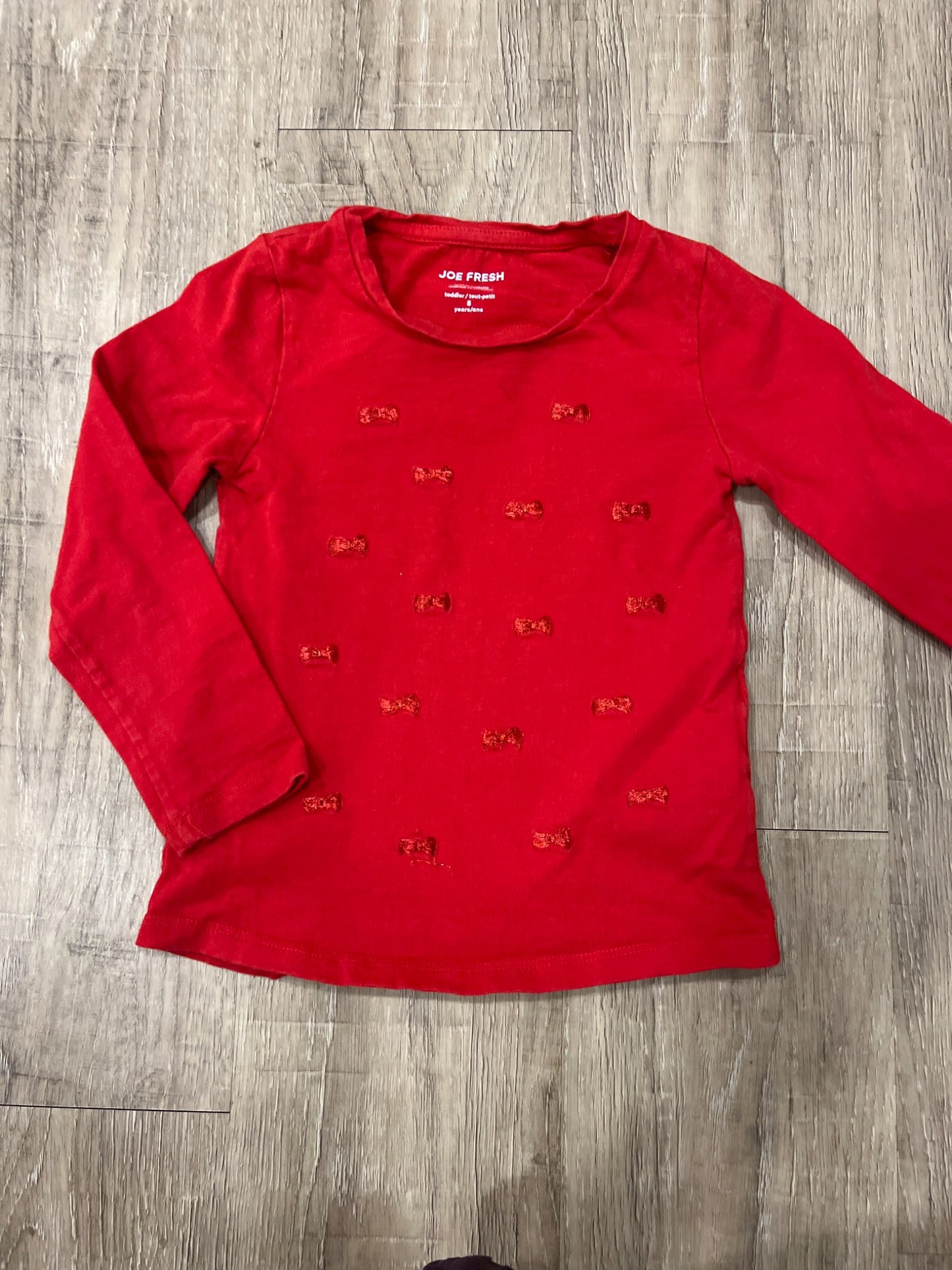 *Joe Fresh size 5 red bow shirt, Kids 5/5T