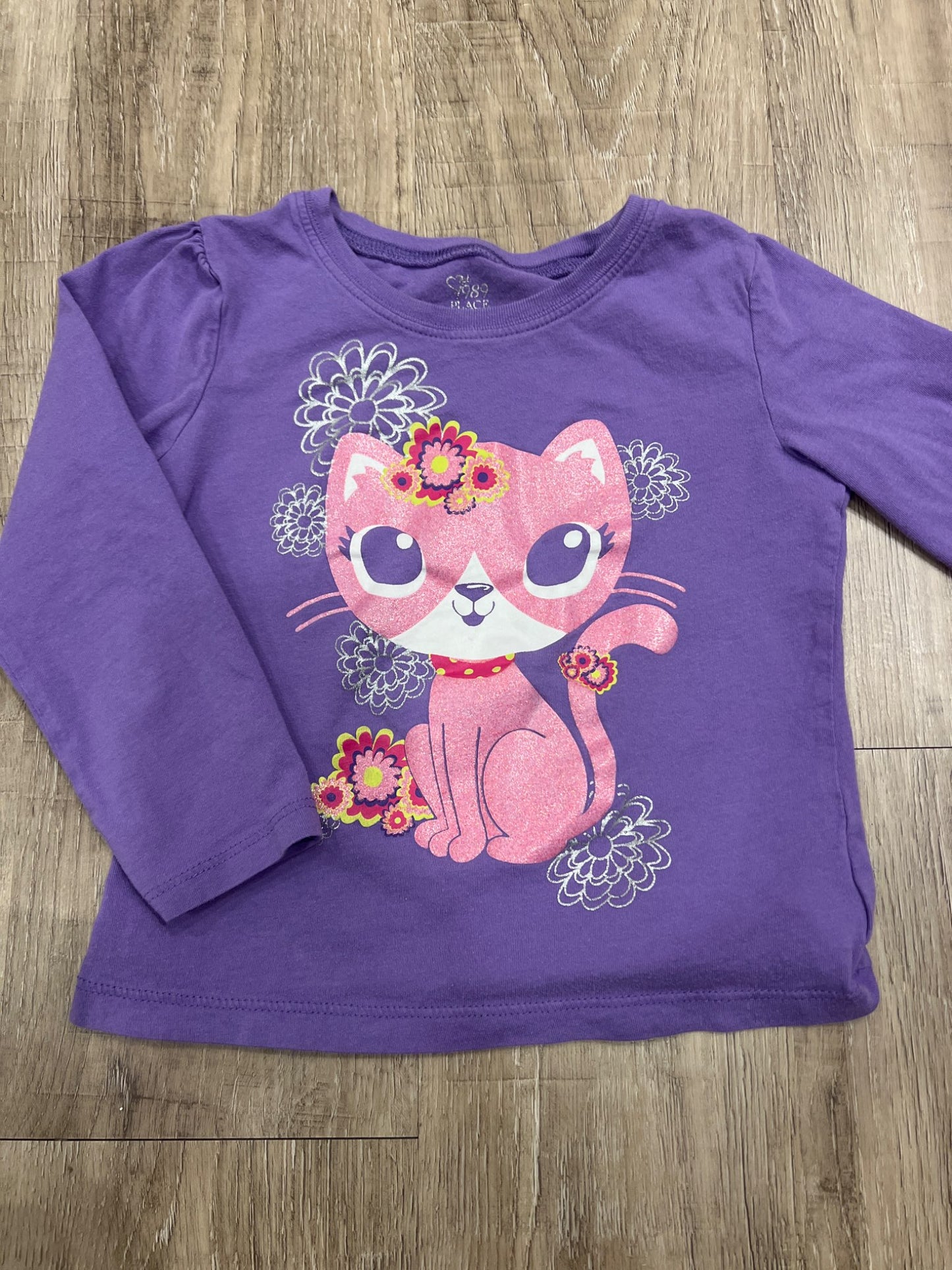 *Children’s place 4T purple shirt with cat , Kids 4/4T