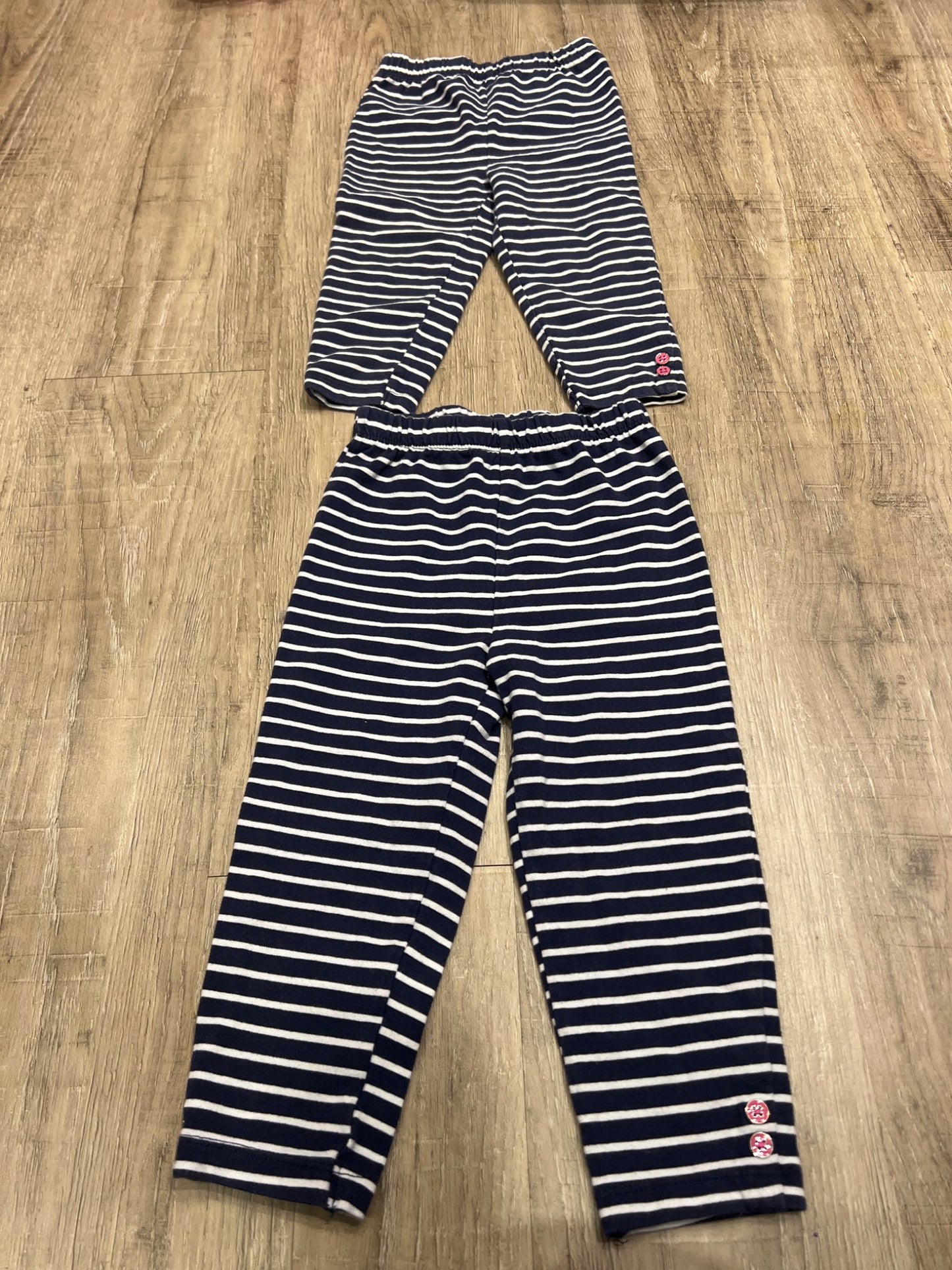 *2 pairs of Carters 12-18 month striped navy blue  pants, Kids 18 Month (12-18M)