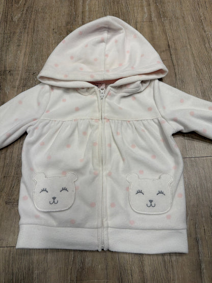 *Carters 24 month bear pockets soft fleece white jacket , Kids 24 Month (18-24M)