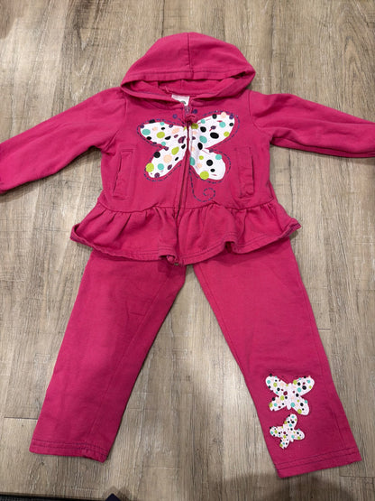 *Cherrystx 3T butterfly matching pink  sweater and pants , Kids 3T