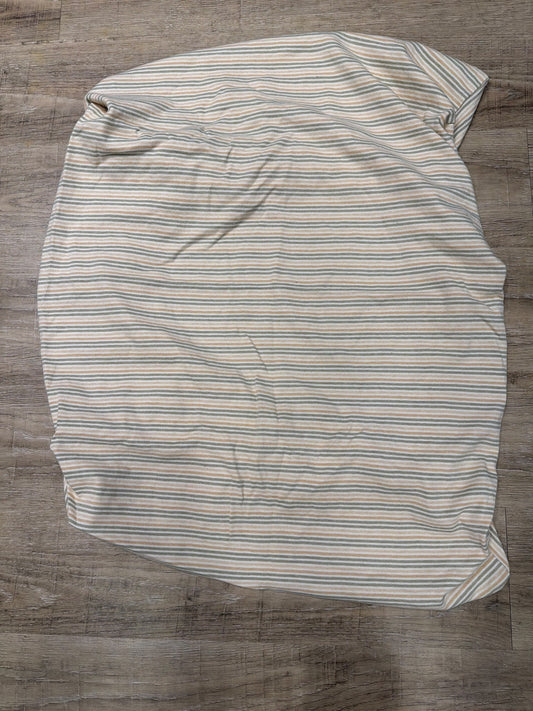 *Striped cotton playpen sheet