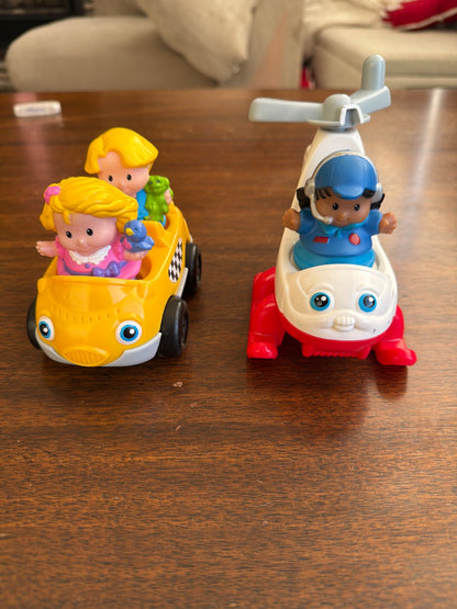 Little people helicopter and car set